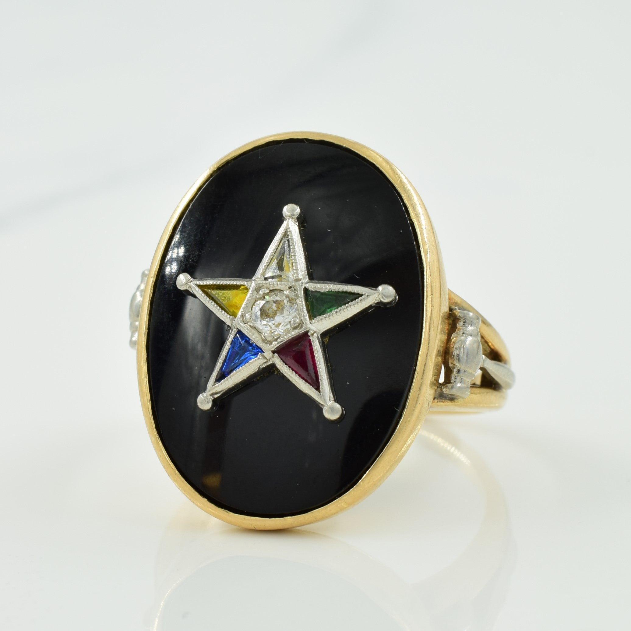 Order of the Eastern Star Multi-Colour Ring | 8.00ct, 0.20ctw, 0.07ctw | SZ 8.5 |