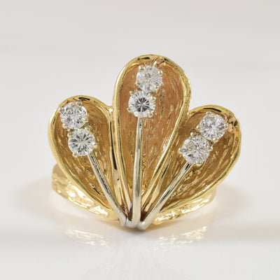 Diamond Leaf Ring | 0.48ctw | SZ 6 |