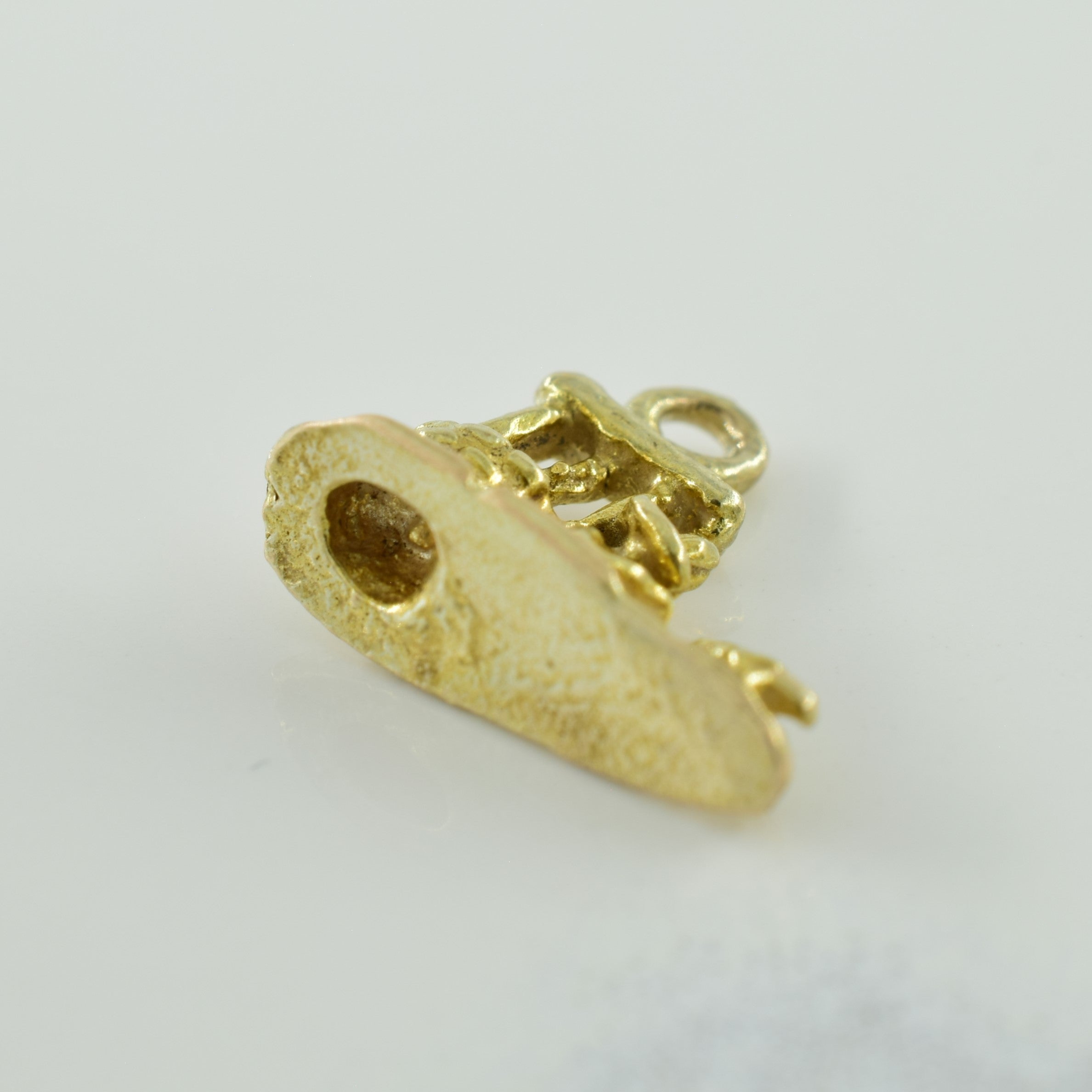 10k Yellow Gold Person & Well Charm |