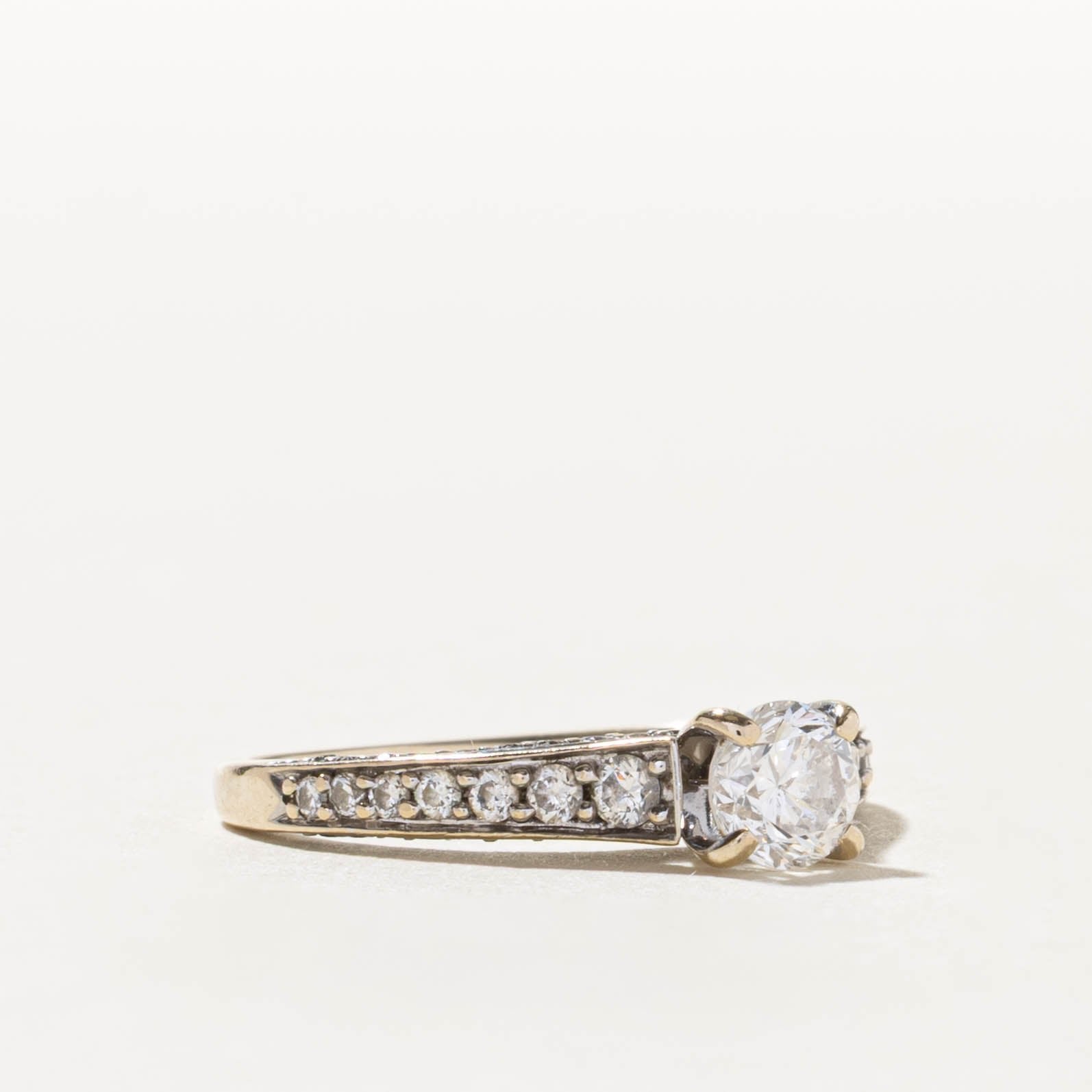 18k Solitaire Diamond Engagement Ring | 0.51ct SI2 G-H, 0.64ctw | SZ 5.25