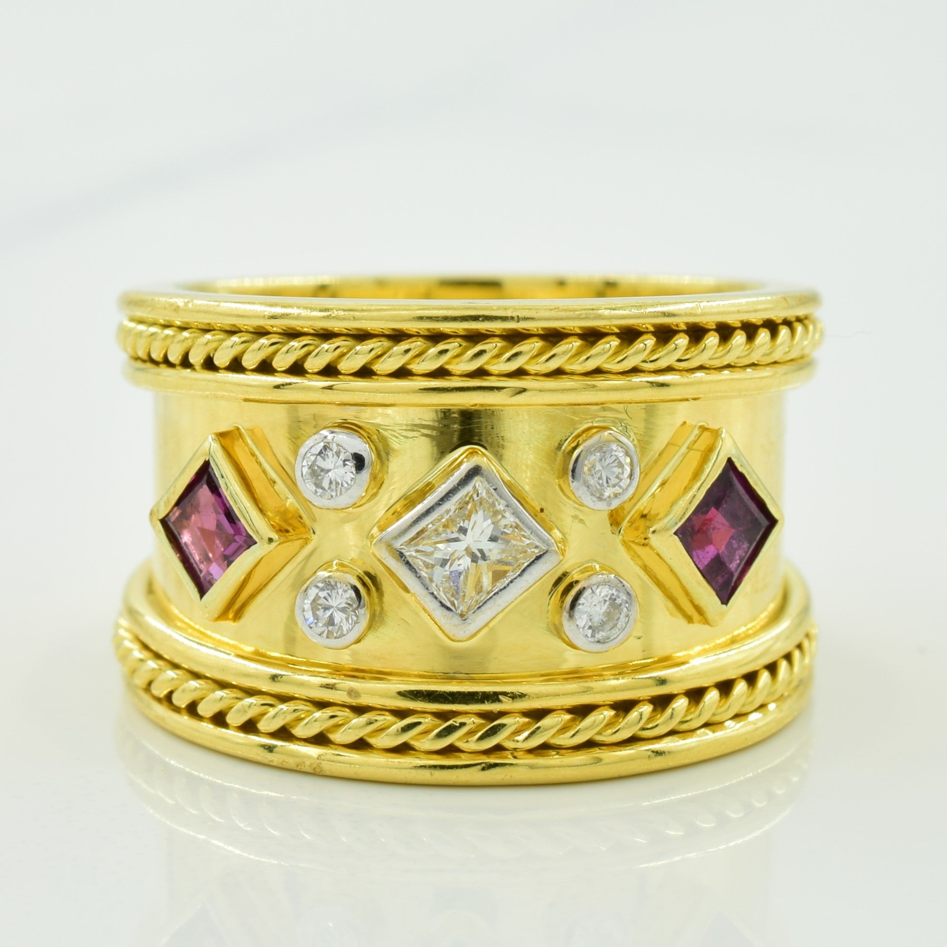Diamond & Ruby Ring | 0.23ctw, 0.44ctw | SZ 6.5 |