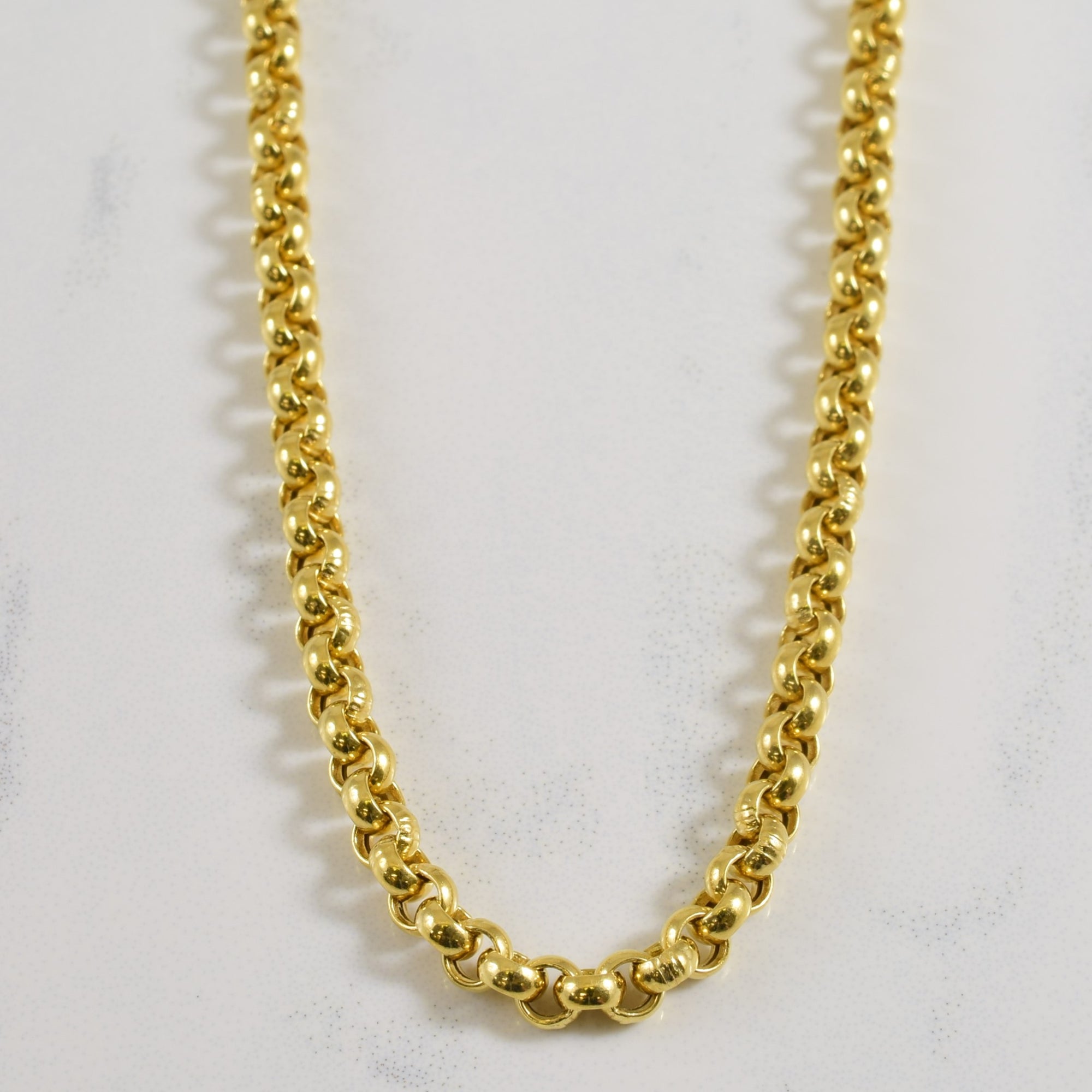 18k Yellow Gold Rolo Chain | 20