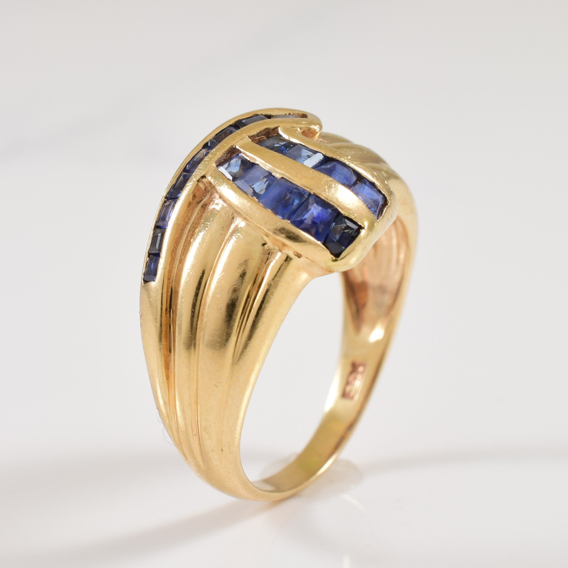Blue Sapphire Bypass Ring | 0.85ctw | SZ 4.5 |