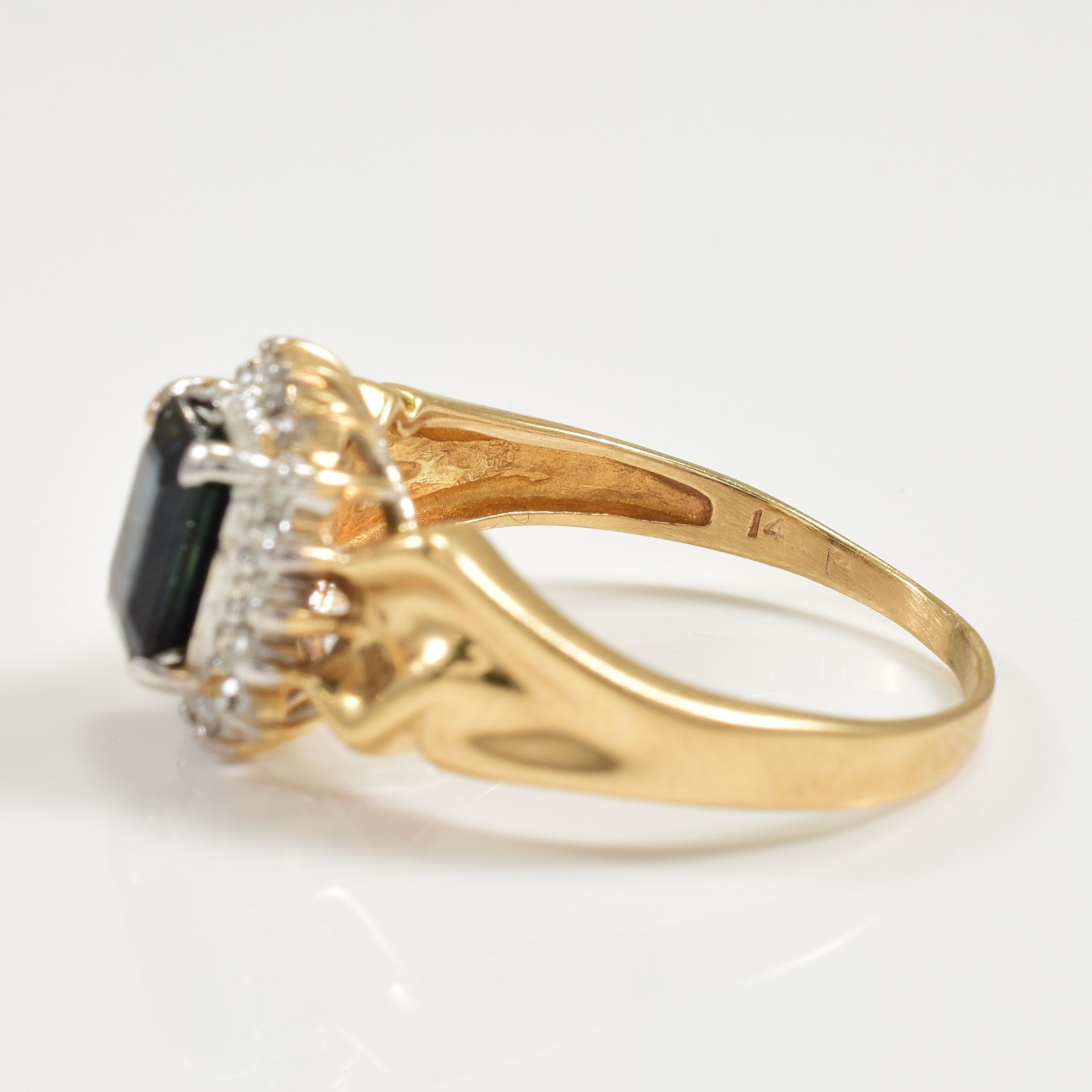 Tapered Sapphire & Diamond Ring | 1.15ct, 0.10ctw | SZ 7.75 |