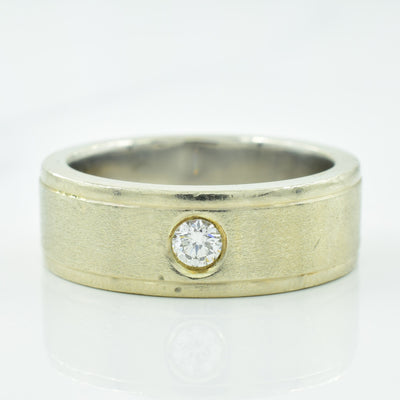 Solitaire Diamond Platinum & White Gold Ring | 0.15ct | SZ 9.5 |