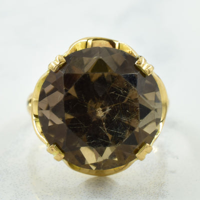 Smoky Quartz Cocktail Ring | 10.00ct | SZ 5.5 |