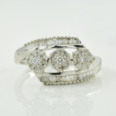 Diamond Bypass Ring | 0.34ctw | SZ 6.5 |