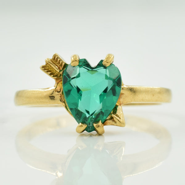 Green Paste (Glass) Ring | 0.75ct | SZ 5.75 |