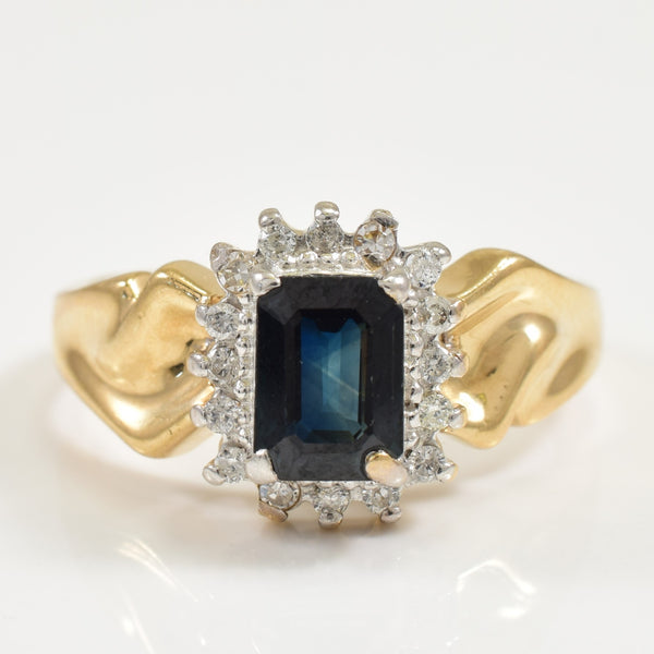 Tapered Sapphire & Diamond Ring | 1.15ct, 0.10ctw | SZ 7.75 |