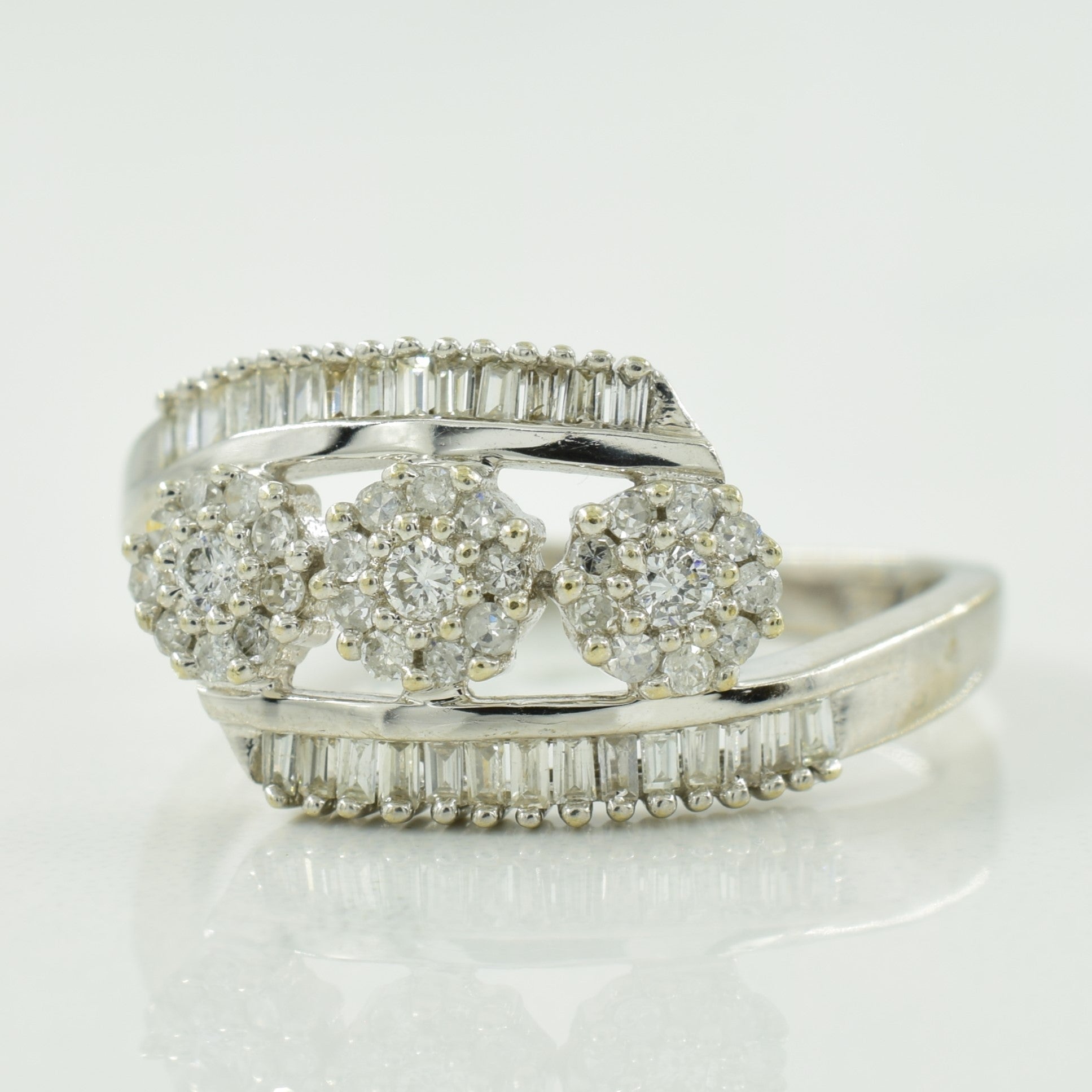 Diamond Bypass Ring | 0.34ctw | SZ 6.5 |