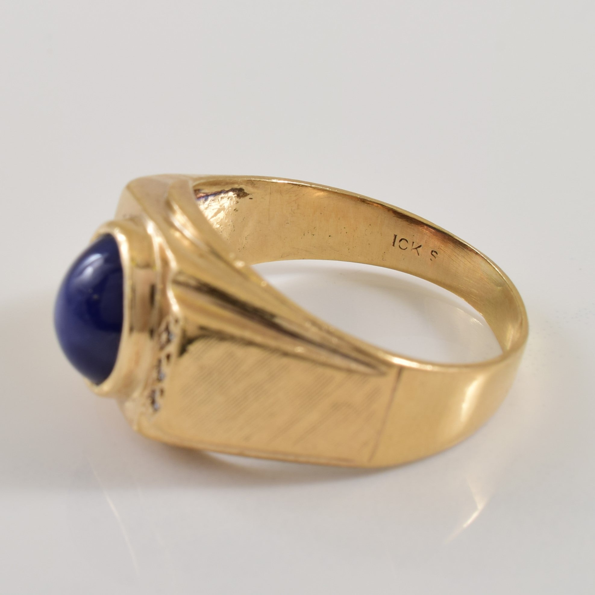 Synthetic Star Sapphire & Diamond Ring | 3.70ct, 0.03ct | SZ 11.25 |