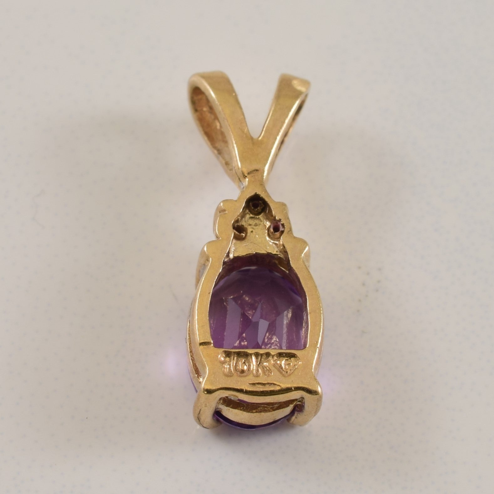 Amethyst & Diamond Pendant | 0.70ct, 0.02ctw |