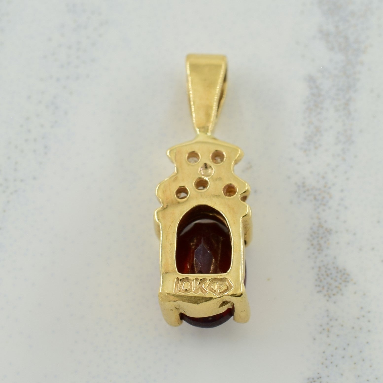 Garnet & Diamond Pendant & Earring Set | 0.90ctw, 0.07ctw |