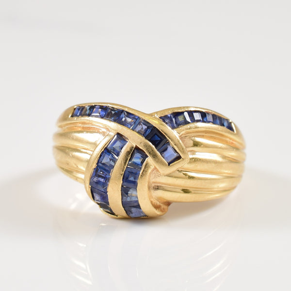 Blue Sapphire Bypass Ring | 0.85ctw | SZ 4.5 |