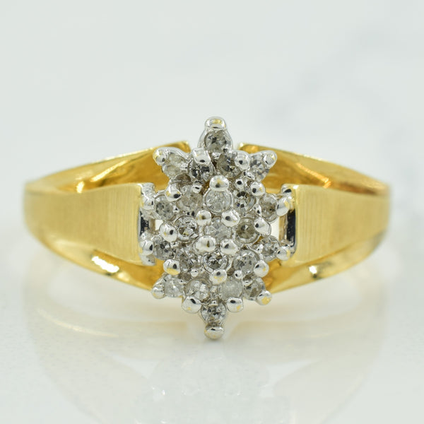 Cluster Diamond Ring | 0.18ctw | SZ 7 |