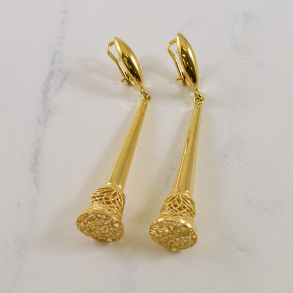 18k Yellow Gold Drop Earrings |