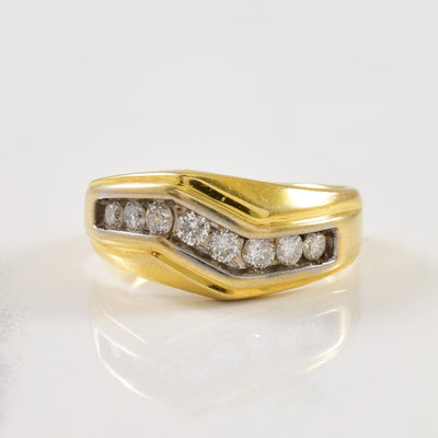Zigzag Channel Set Diamond Ring | 0.52ctw | SZ 9.5 |