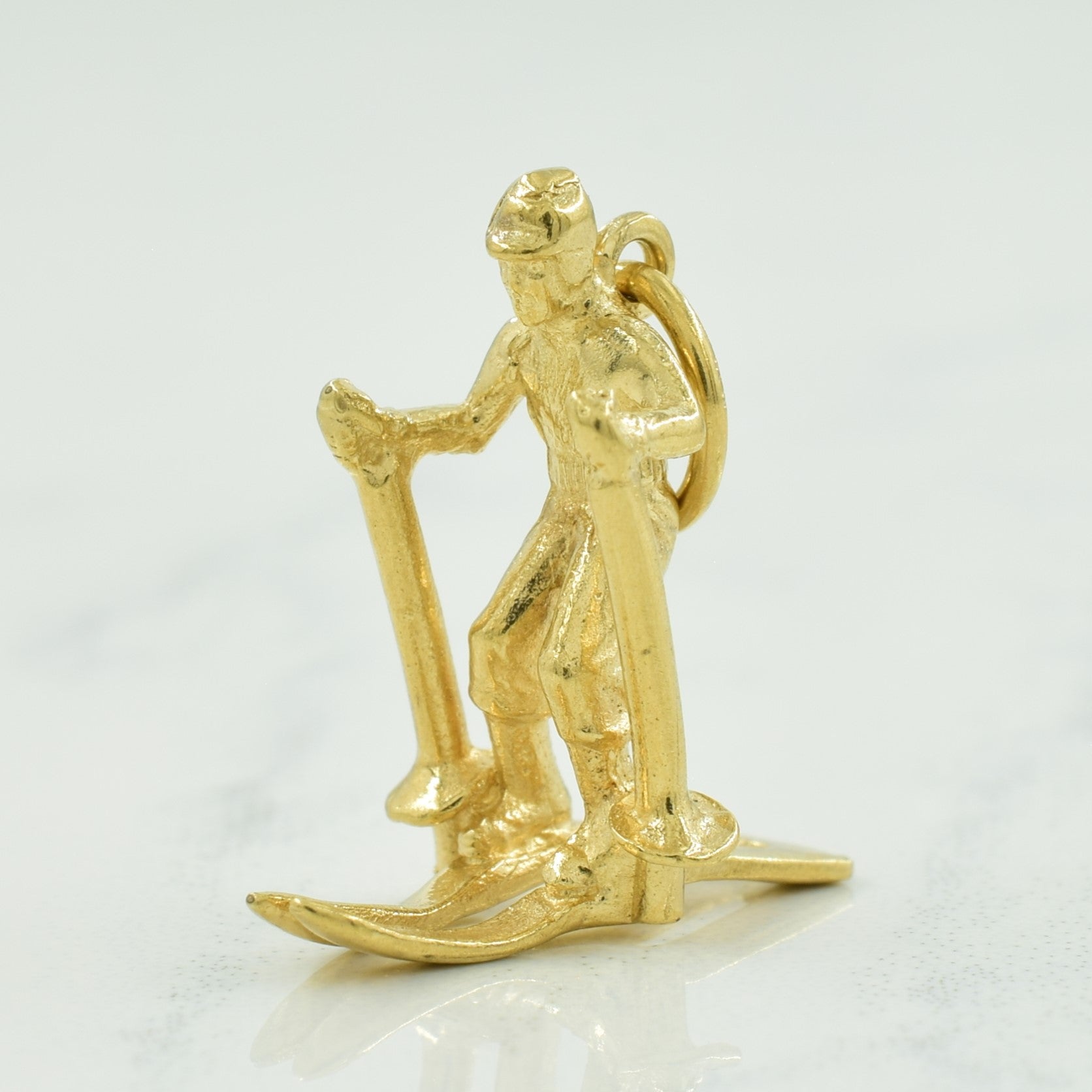10k Yellow Gold Skier Charm |