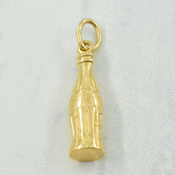 10k Yellow Gold 'Coca Cola' Bottle Charm |