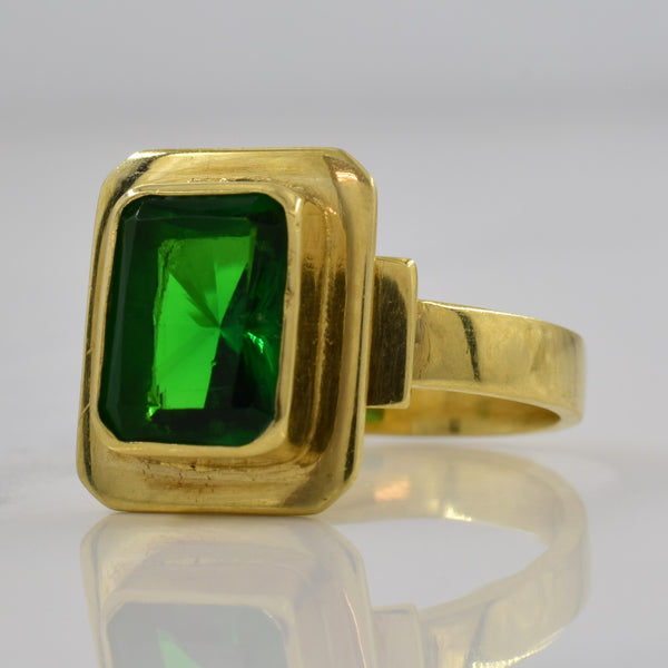 Green Paste (Glass) Ring | 2.75ct | SZ 6 |