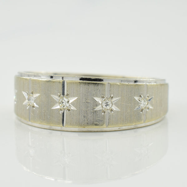 Diamond Starburst Ring | 0.05ctw | SZ 8.5 |