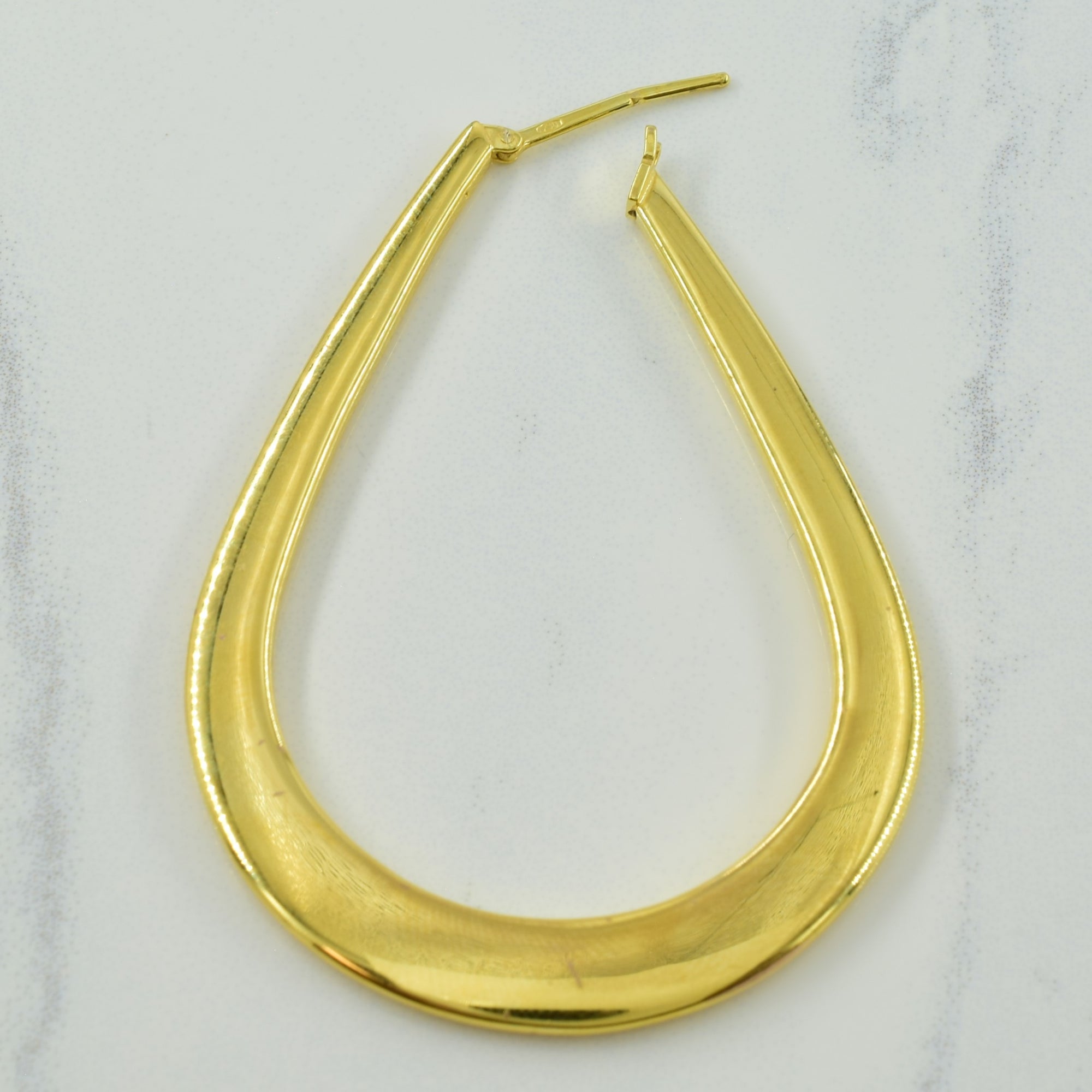 18k Yellow Gold Large Teardrop Earrings |