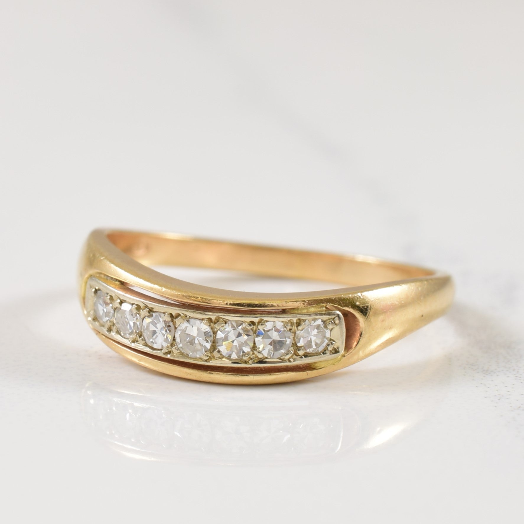 Pave Set Diamond Ring | 0.14ctw | SZ 6 |