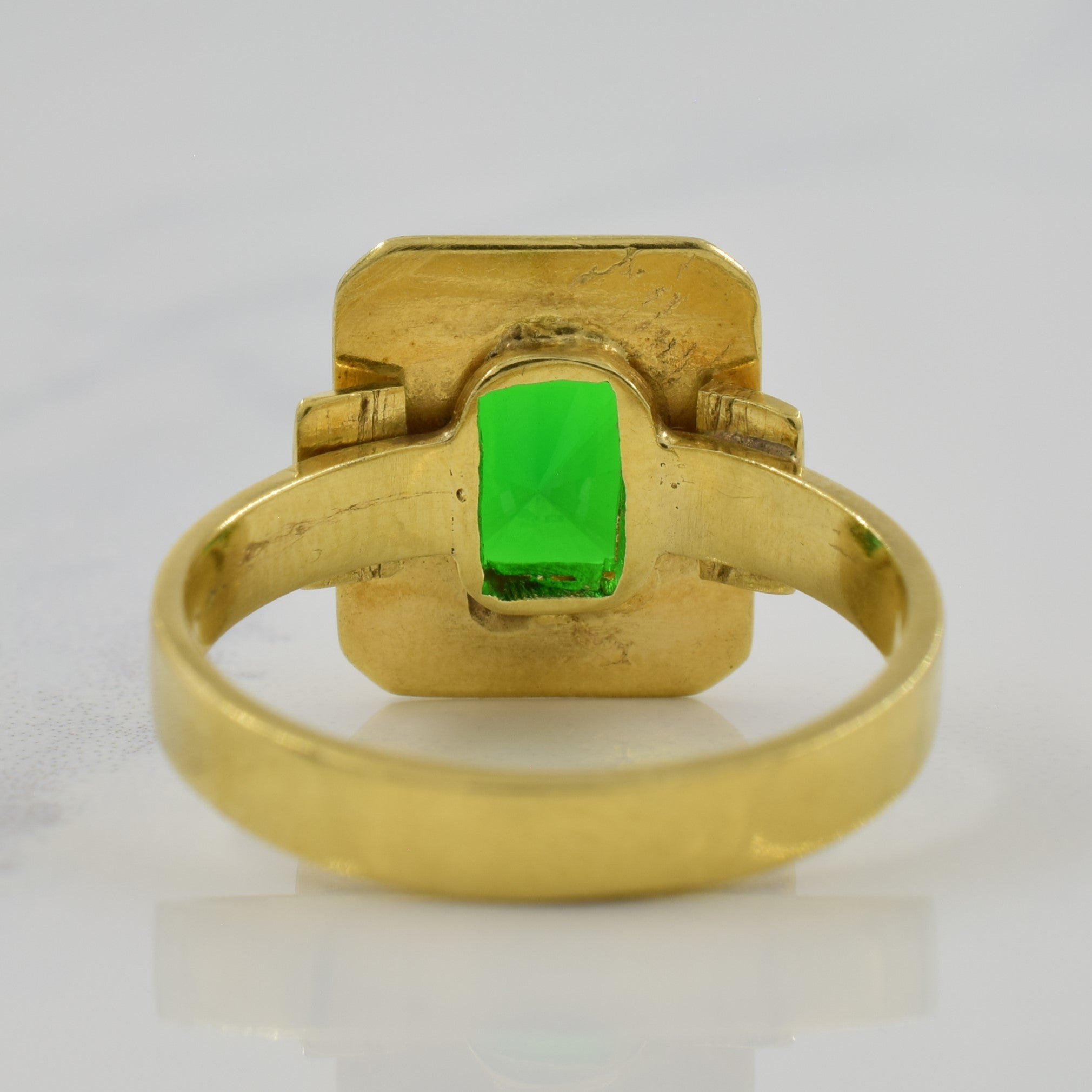Green Paste (Glass) Ring | 2.75ct | SZ 6 |