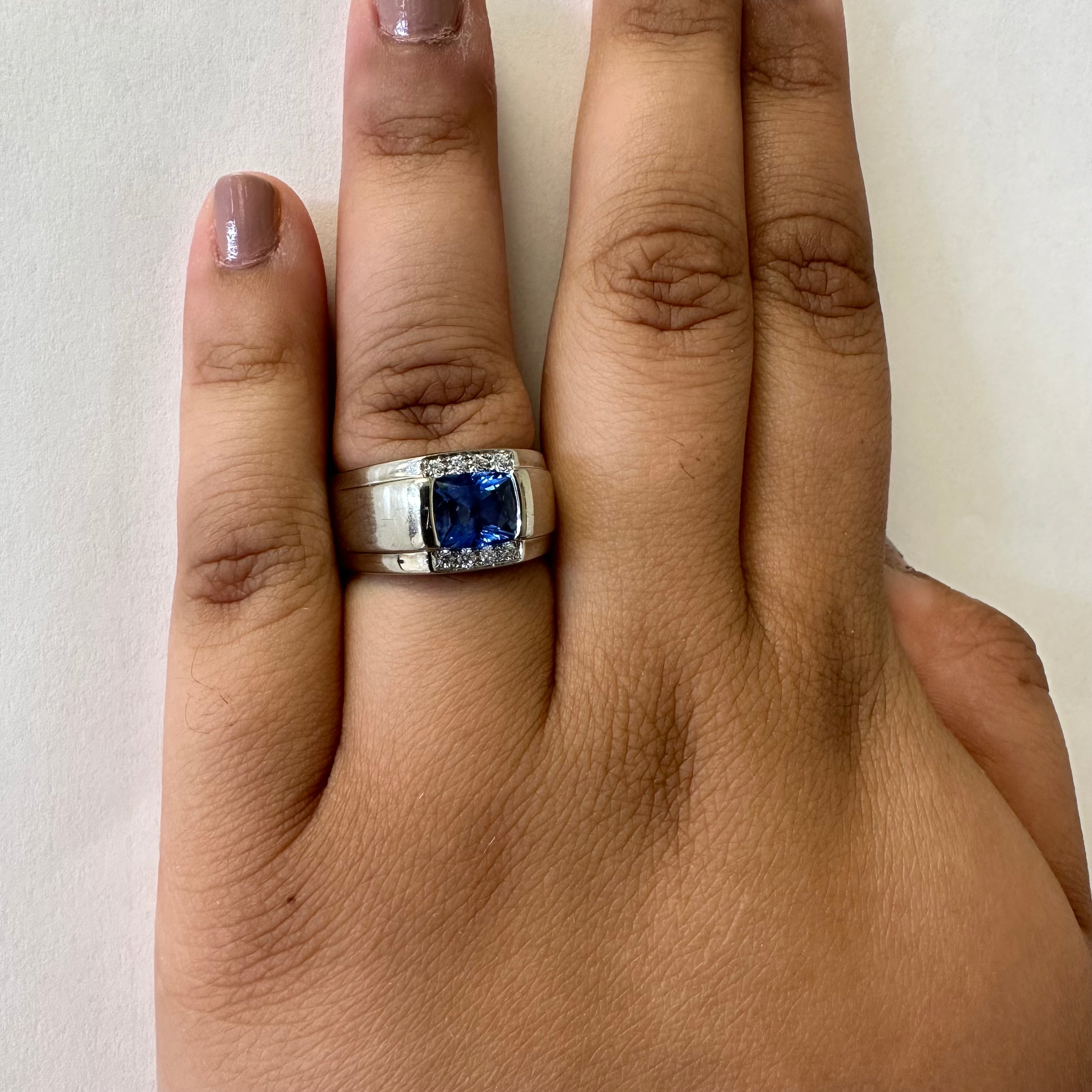 Sapphire & Diamond Cocktail Ring | 2.88ct, 0.16ctw | SZ 8.25 |