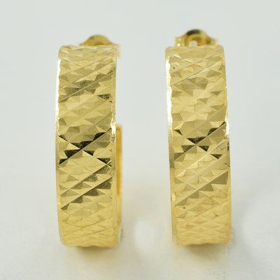 14k Yellow Gold Hoop Earrings