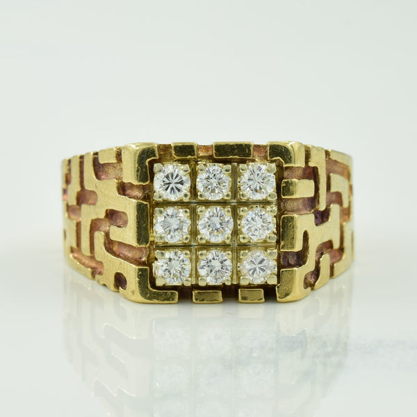 Diamond Grid Ring | 0.36ctw | SZ 9.25 |