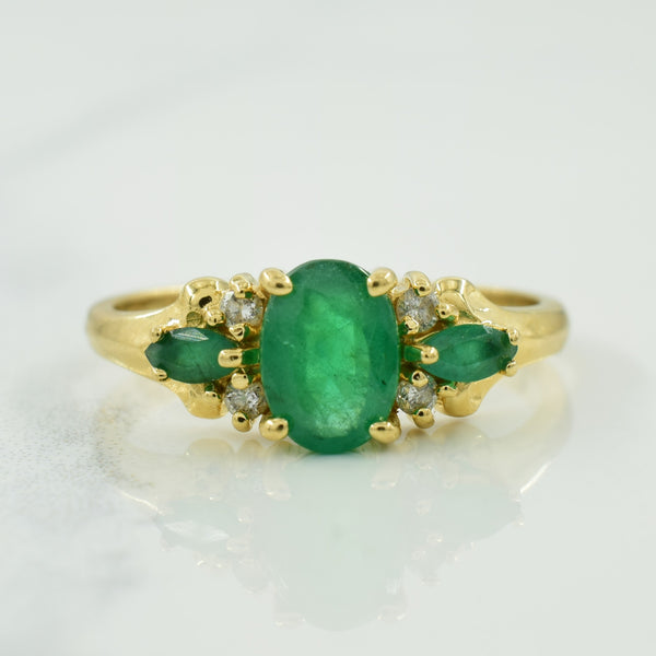 Emerald & Diamond Ring | 0.75ctw, 0.06ctw | SZ 6.75 |