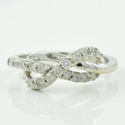 Diamond Criss Cross Ring | 0.18ctw | SZ 4.25 |
