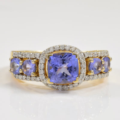 Tanzanite & Diamond Ring | 1.80ctw | SZ 9 |