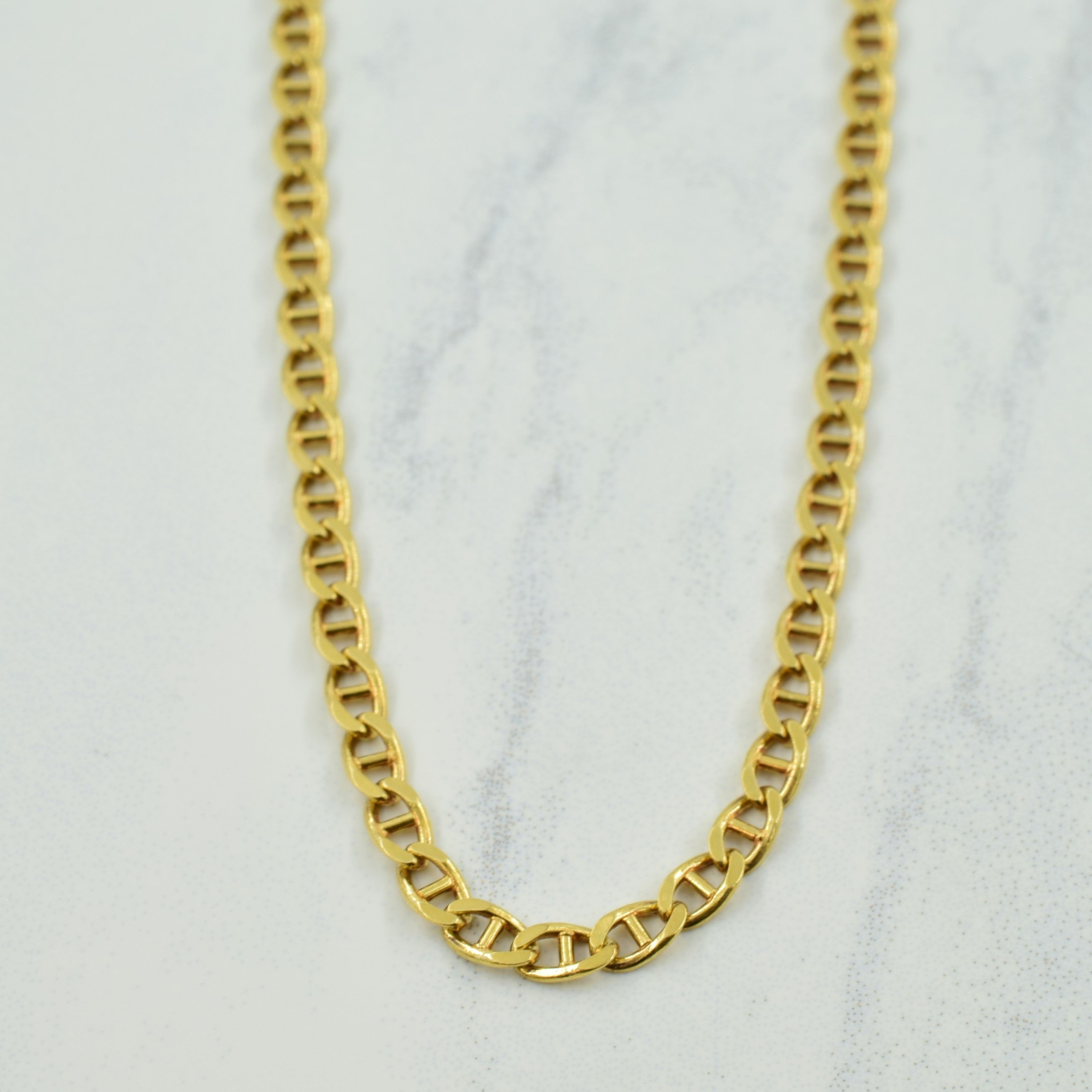 18k Yellow Gold Italian Hallmark Anchor Chain | 20" |