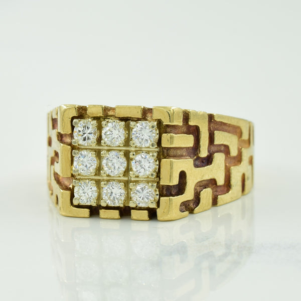 Diamond Grid Ring | 0.36ctw | SZ 9.25 |