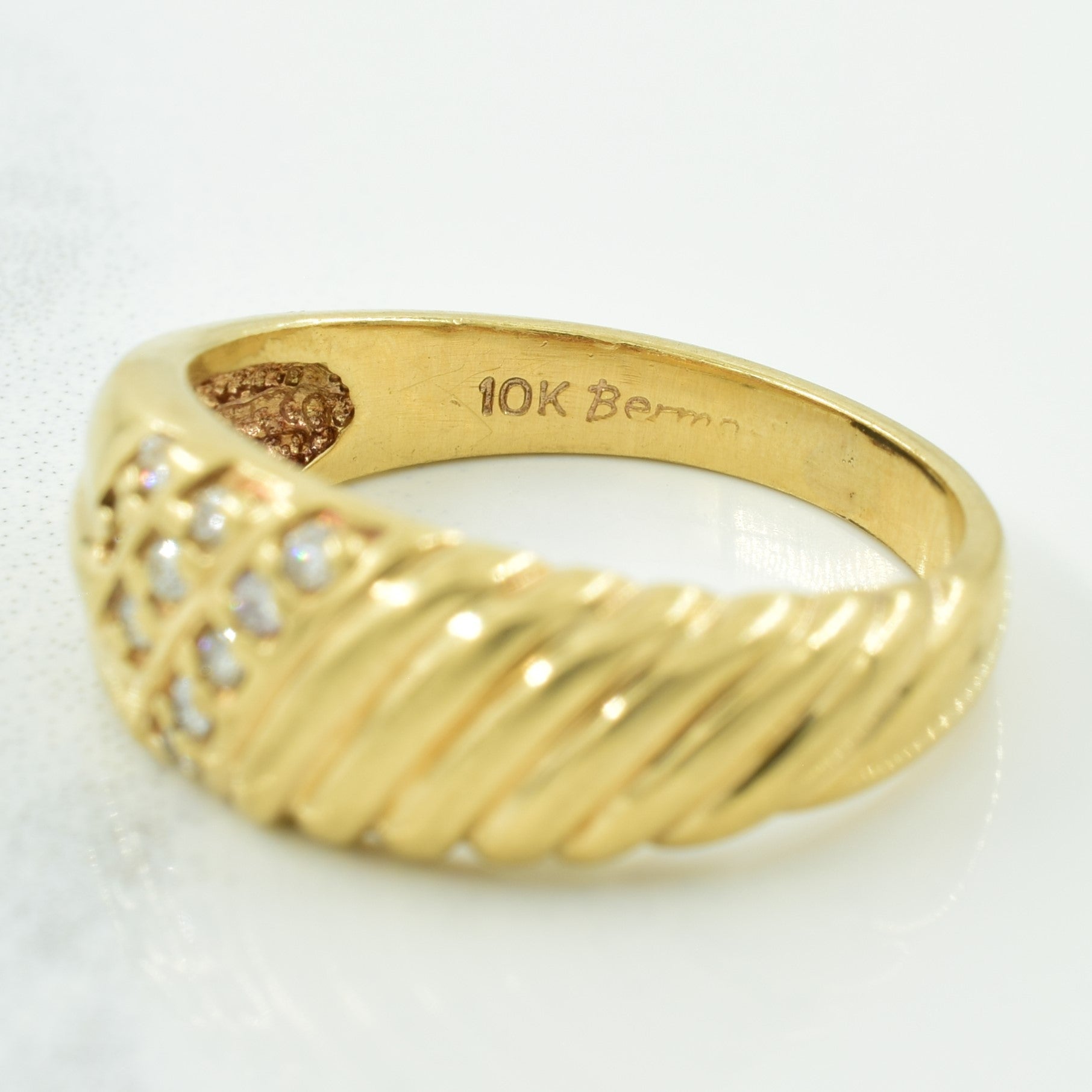 Triple Row Diamond Ring | 0.08ctw | SZ 5.75 |