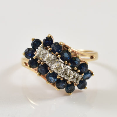 Sapphire & Diamond Bypass Ring | 1.50ctw, 0.03ctw | SZ 9 |