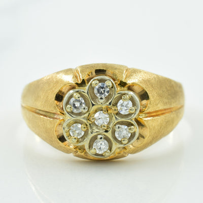 Diamond Cluster Set Ring | 0.10ctw | SZ 10.5 |