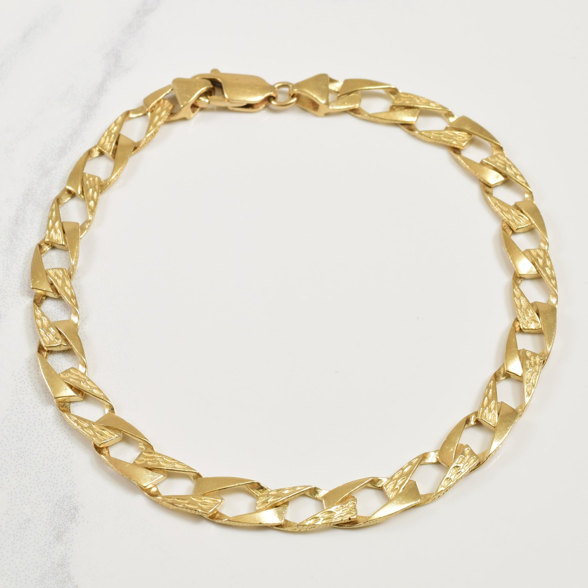 10k Yellow Gold Cuban Link Bracelet | 8.50