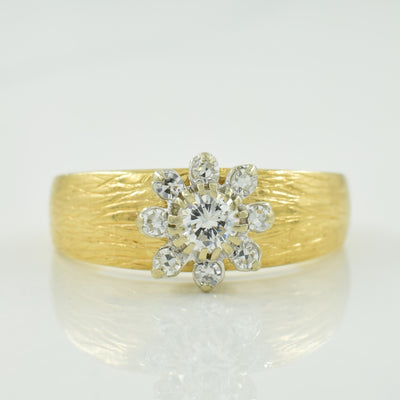 Diamond with Diamond Halo Ring | 0.36ctw | SZ 7.5 |