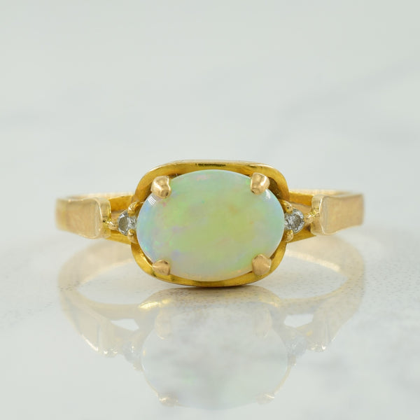 Opal & Diamond Ring | 0.30ct, 0.02ctw | SZ 6 |