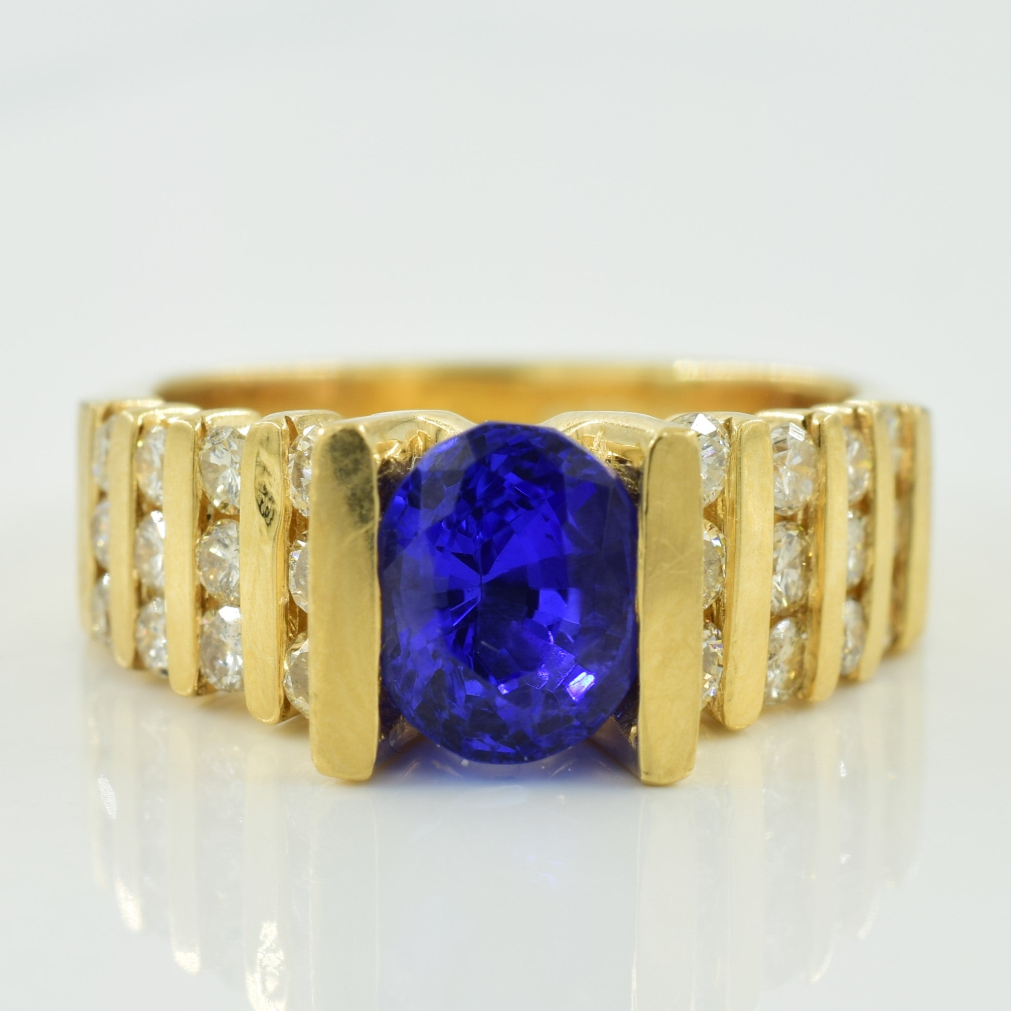 Tanzanite with Diamond Accents Ring | 1.60ct, 0.72ctw | SZ 7 |