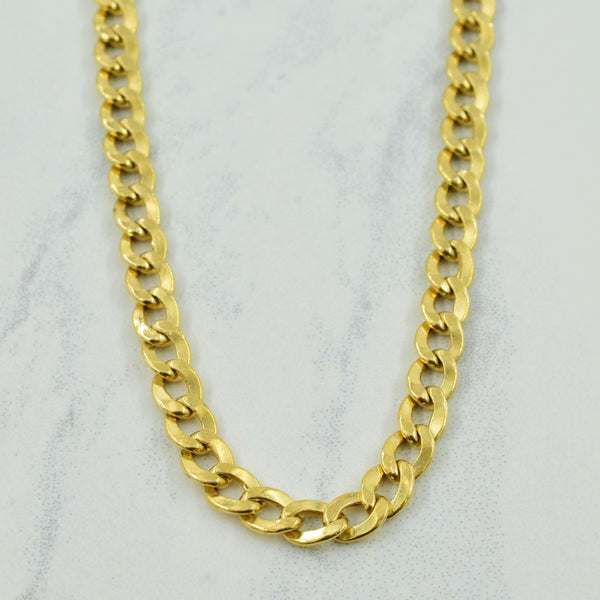 18k Yellow Gold 1968 & Later Italian Hallmark Curb Chain | 24.5