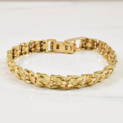 14k Yellow Gold Adjustable Bracelet | 7