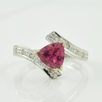 Tourmaline & Diamond Bypass Ring | 0.60ct, 0.05ctw | SZ 4.75 |