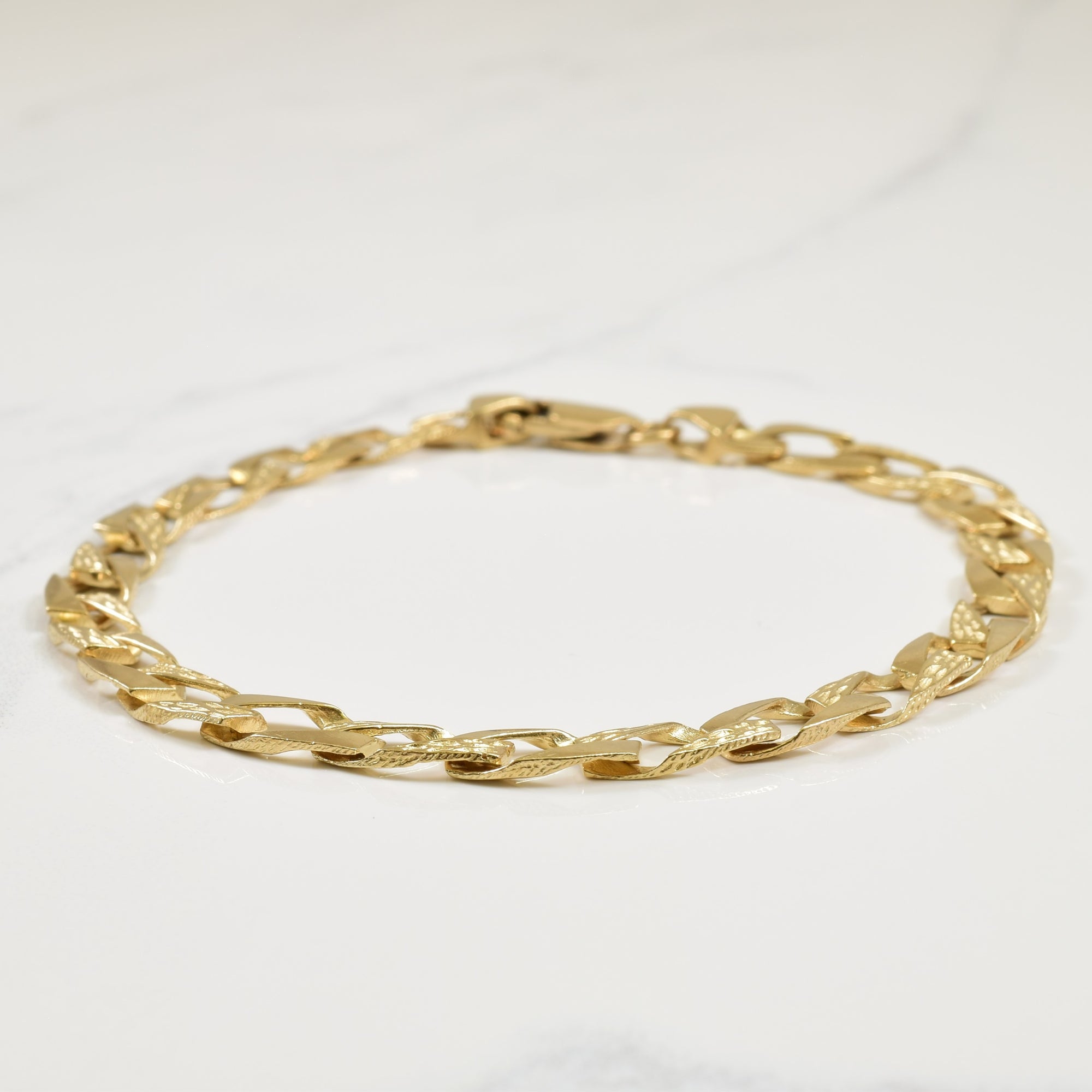 10k Yellow Gold Cuban Link Bracelet | 8.50