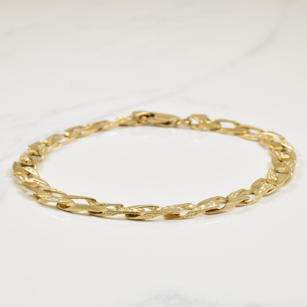10k Yellow Gold Cuban Link Bracelet | 8.50