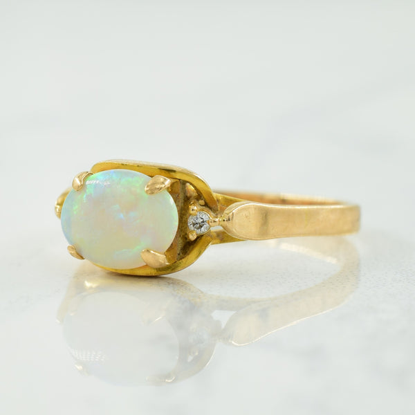 Opal & Diamond Ring | 0.30ct, 0.02ctw | SZ 6 |