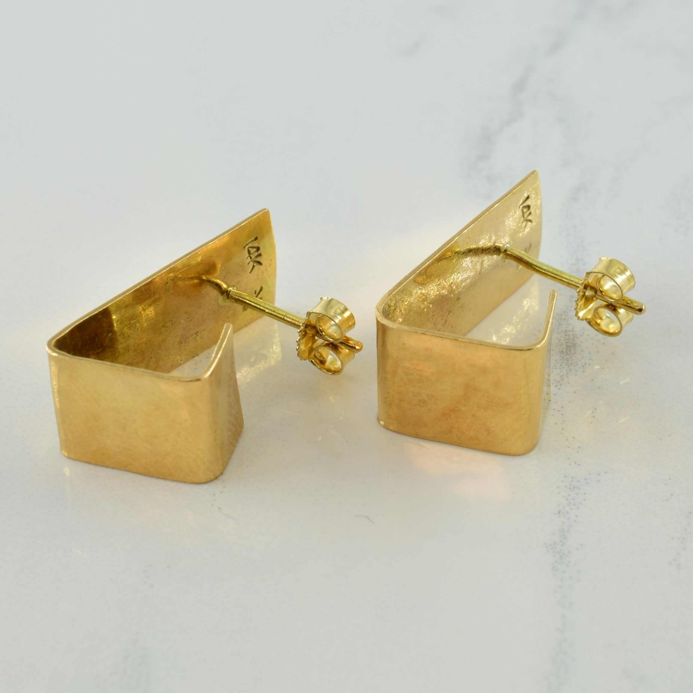14k Yellow Gold Drop Earrings